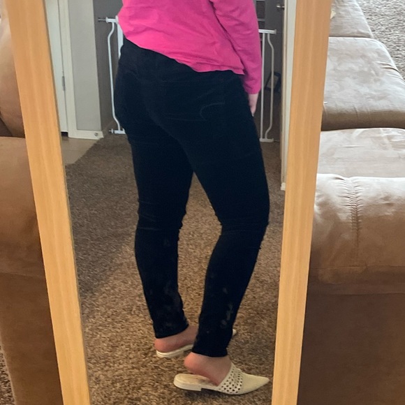AE Black Velvet Jegging - size 12 - Picture 4 of 7